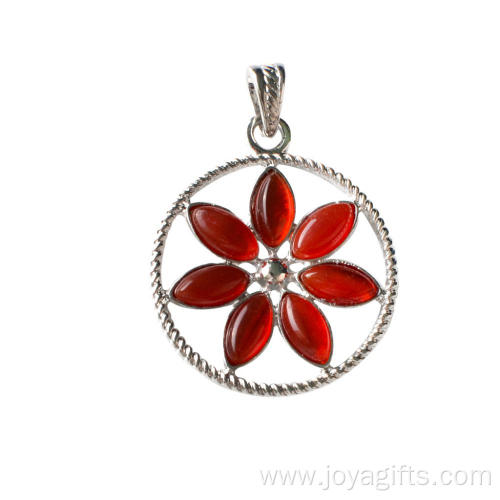 Gemstone Healing Yoga Flower Chakra Pendants Wholesale